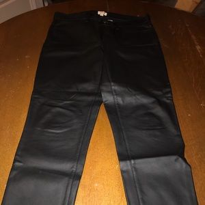Faux leather pants